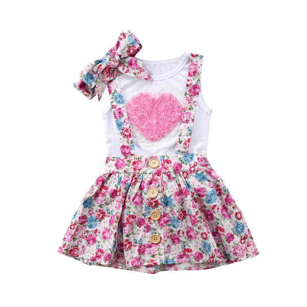 Family Matching Outfits 2018 Newborn Kid Baby Girl Sister Matching Outfit Floral Tops Sleeveless T-shirt Pants Skirts Set Summer