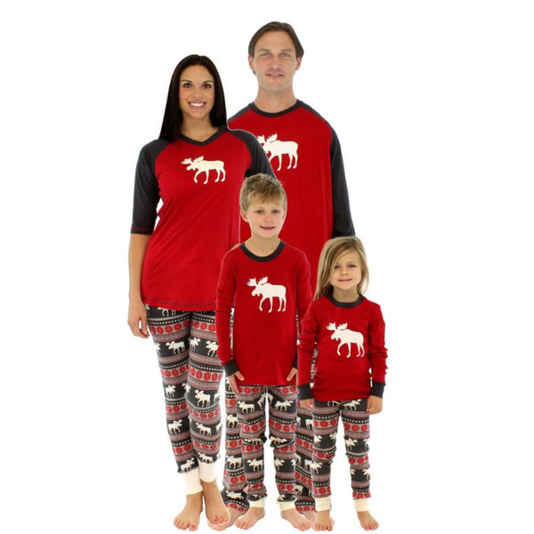 New Styles Family Matching Clothes Set Family Chritmas Clothes Giraffe Print Pajamas Sets Family Outfits