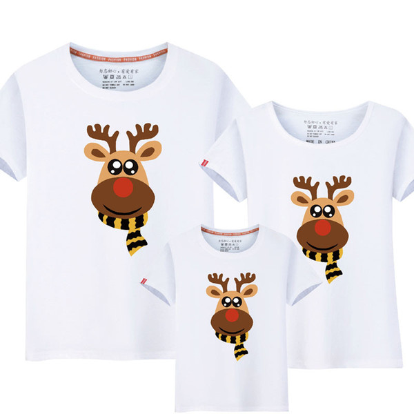 Black Friday Christmas Clothes Family Matching Outfits family christmas pajamas Christmas Costume Reindeer Cotton T-shirt