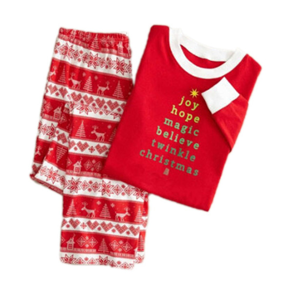 Christmas Family Clothes Set Women Men Kids Family Pajamas Sleepwear Nightwear Long Johns Pajamas Family Matching Outfits