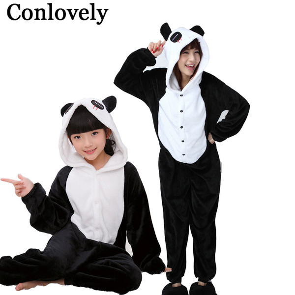 Family Pajamas Kigurumi Panda Family Set Cute Animal Pyjama Costume Sleepwear Toilet Version Clothing Family Matching Outfits