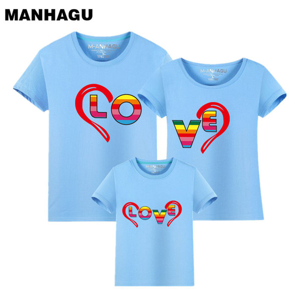 1 piece 2017 Summer Fashion Family Look Short Sleeve T Shirt Children's Clothing Trend Casual Top Tees Family Matching Outfits