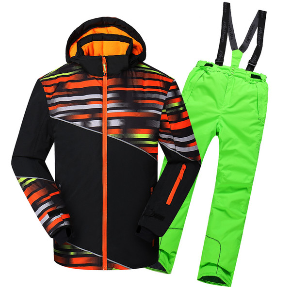 2017 Winter Boy Ski Suit Men Outdoor Waterproof Windproof Jackets Pants Climbing Snow Skiing Clothes Set Family Matching Outfits