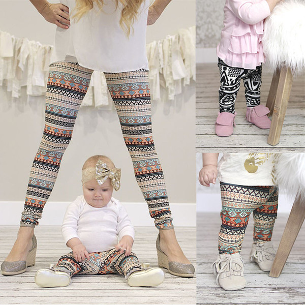 Mother Daughter Matching Clothes Family Look Matching Pants Outfits Mommy And Me Kids Girls Women Leggings Suit Clothing