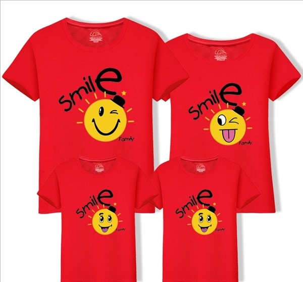 2019 New Cute O-neck T Shirt Family Clothes Family Look Mom Dad Daughter T-shirt One Piece Matching Child Mothers Clothing Fy046