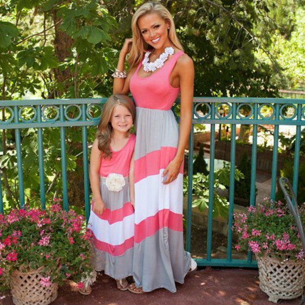 summer mother daughter dresses family look clothing mom and daughter dress weave baby mom clothes mommy and me clothes