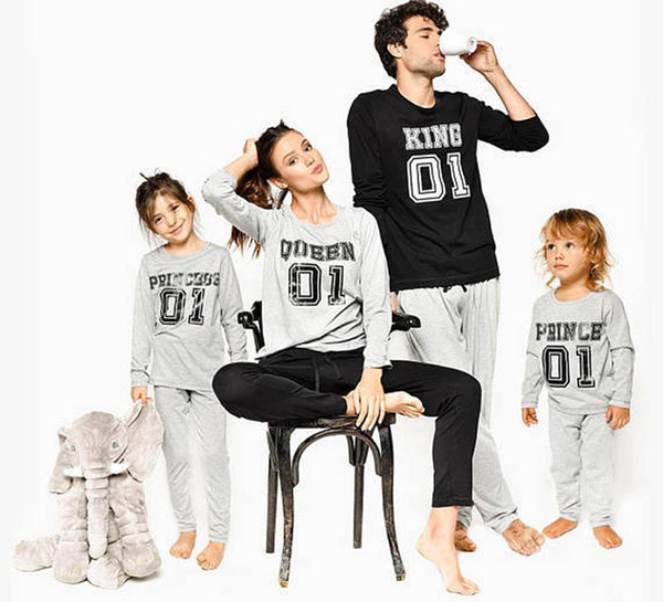 family matching outfits mommy and daughter matching outfits kids clothes long sleeve Children Suit T shirt+ trousers kids sets A3221