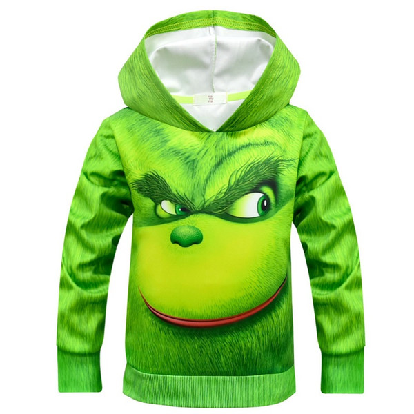 Boys Girls How the Grinch Stole Christmas hoodie 2019 New Children Cartoon grinch Hoodies Baby kids clothing DHL free shipping