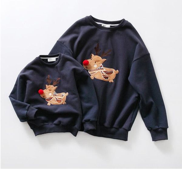 2018 Christmas Korean Autumn Winter Warm Fashion Simple Elk Family Wear Parent-child Sweater Unisex Clothing Sweater