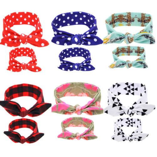 2PCS/Set Mom Mother & Daughter Kids Baby Girl Headband Hair Band Accessories