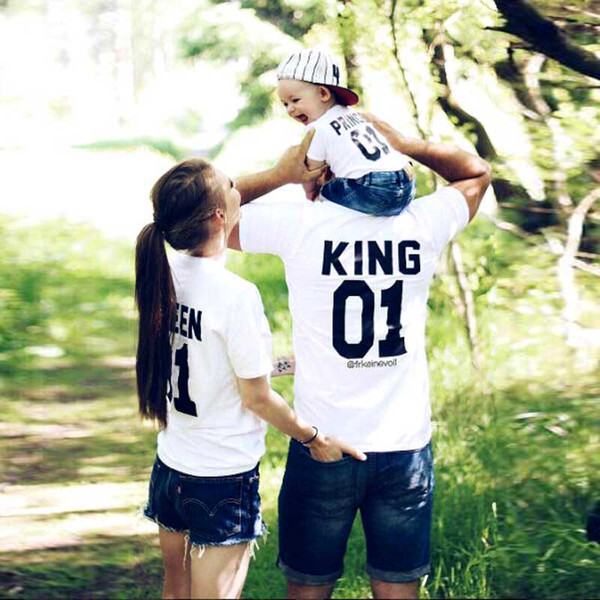 family look matching clothes outfits father mother daughter son tshirt daddy mommy and me baby boy girl clothing queen mom dress