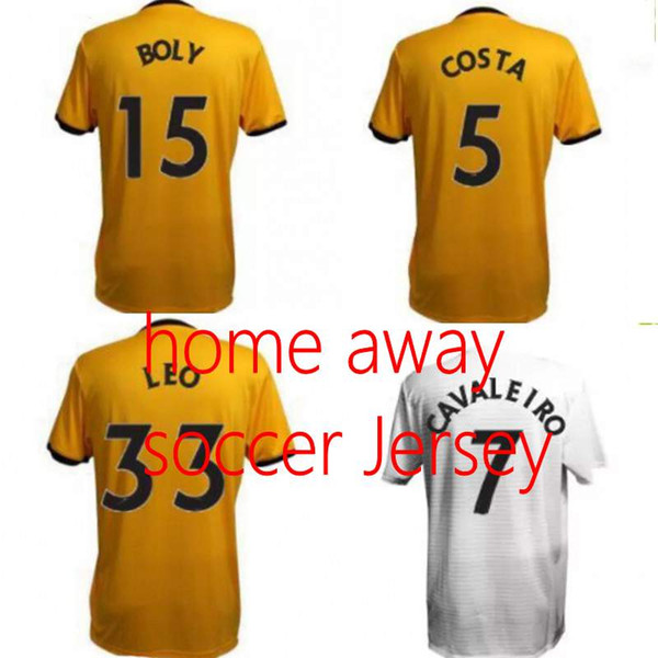 18-19 for Molineux Stadium soccer jersey 7 CAVALEIRO 15 BOLY football jerseys home away Fans T- shirt