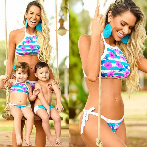 Family Matching Outfits Mom And Daughter Swimwear Mom And Me Clothes Mother Daughter Sexy Swimsuit Family Matching Outfits 2 2 pieces set