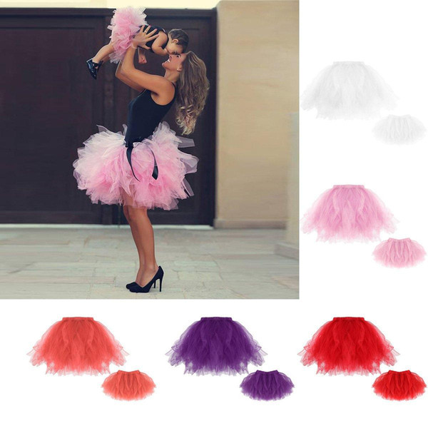 Baby Girl Tutu Dress Mom Daughter mesh skirt Dresses Family Matching Outfits Clothing Baby Girls and Mommy princess Dress