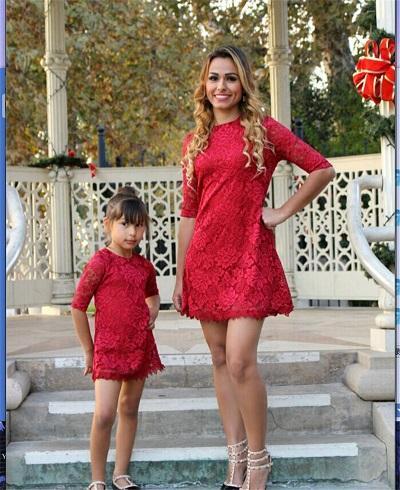 2018 Mommy and me family matching mother daughter dresses clothes mom and daughter dress kids parent child outfits