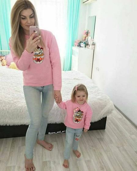 Autumn Winter Mother Daughter Sweater Matching Knit Pullover Clothes Mom and Baby Girls Family Outfits Kids Clothing