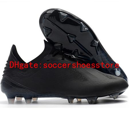 cheap 2019 mens soccer cleats X 18.1 FG Predator soccer shoes x 18 football boots outdoor Tacos de futbol high quality blackout