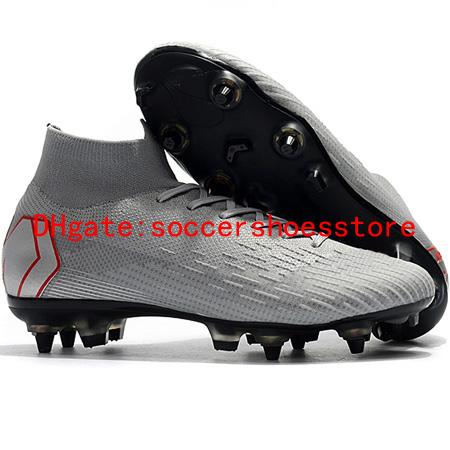 2019 mens soccer shoes cr7 cristiano ronaldo neymar soccer cleats Mercurial Superfly VI Elite SG AC high low football boots top quality hot