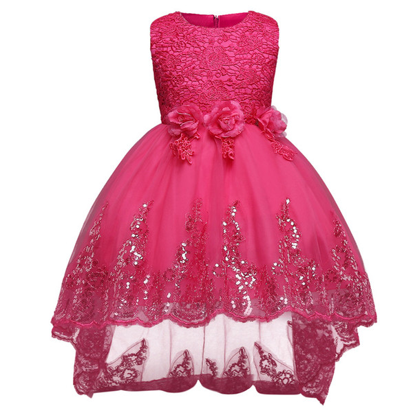 Teenage Girl Dress Flower Kids Events Party Wear Dress For Girl Wedding 8 10 12 Years Birthday Dress Children Graduation Costume