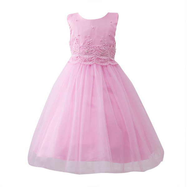 Kids Infant Girls Dress Children Bridesmaid Toddler Elegant Dress Pageant Wedding Bridal Tulle Formal Party Dress