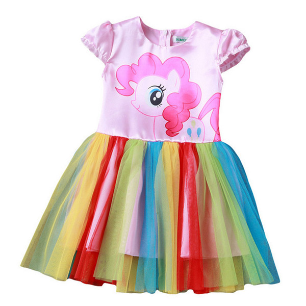 New Year Baby Girl Dress Children little Pony Girls Dresses Cartoon Princess Party Costume Dress Kids Clothes Summer Clothing