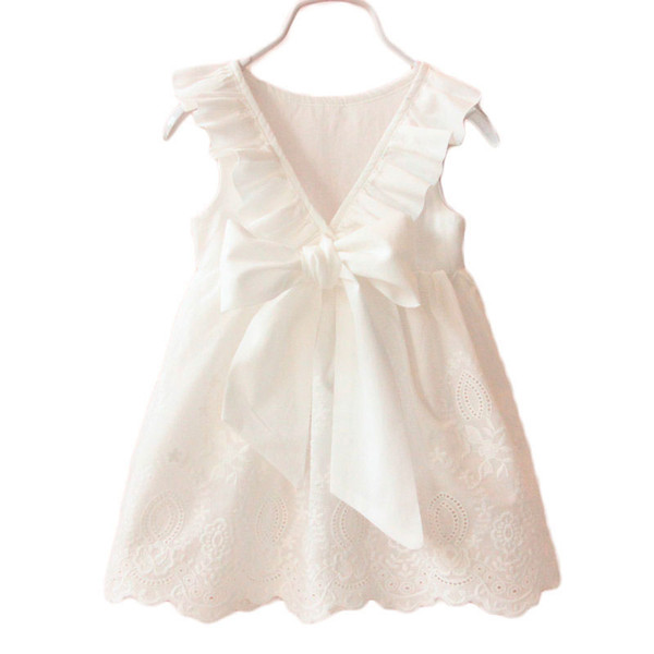 New Summer Princess Baby Girl Dress kids Big Bow Girl's Party Wedding Dresses Children Vestido Infantis Clothing Kids Clothes