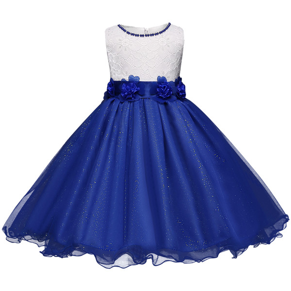 Kids Party Dresses For Girls Clothes Summer Brand Baby Girl Dress Children Graduation Prom Gown Lace Flower Rustic Wedding Dress