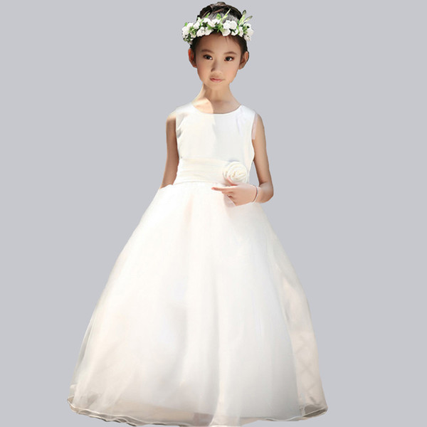 Bridesmaid Children Wedding Dress Girls Dresses Party Elegant Costume Kids Girl Sleeveless Summer Princess Dress Toddler Vestido