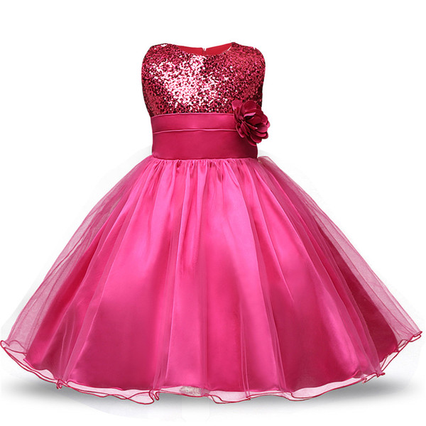 Children's Princess Girl Dress Sequins Tops Christmas Kid's Party Costume Girls Dresses Summer Brand Teen Girl Clothing Size 12T