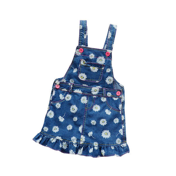 BibiCola 2017 Summer Cute Kids Girls Dress Toddlers Jean Denim dress Baby Girls Overalls Denim Dress Girls Summer Clothes