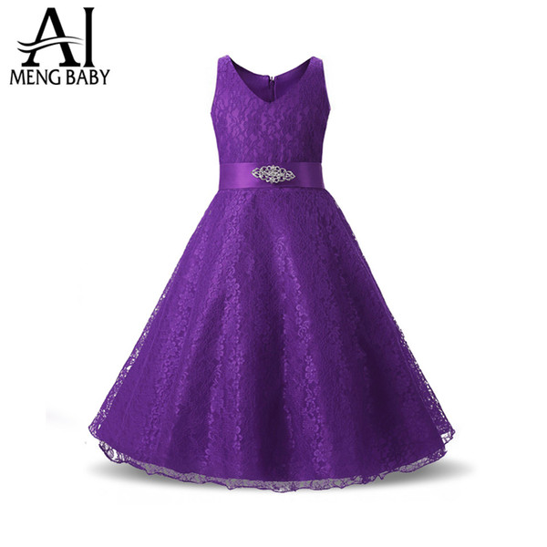 Wedding Party Princess Girl Dress Formal Wear 8 9 10 11 12 Years Birthday Dresses for Girls baptism Kids Flower Girls Clothes