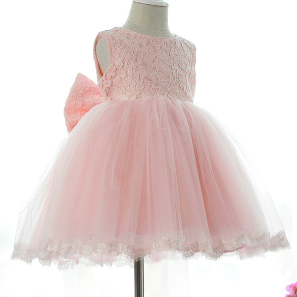 Kids princess 2017 summer flower girl dress children lace dress Korean girls' dress