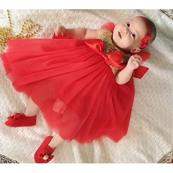 Retail 2019 Summer New Baby Girl Dresses Sequins Bow Flare Sleeve Gauze Fashion Dress Children Clothing CC01250