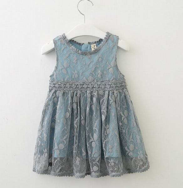 Lace Baby Girl Dress 2020 Summer Sleeveless Princess dress Kids Clothes 2-6Y LT026