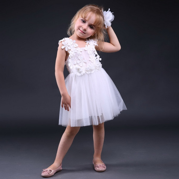 Pettigirl Retail Hot Fluffy Baby Girls Dress Sleeveless Floral Tulle Dresses For Wedding Party Kids Clothing Girl Cute Dress GD80905-29