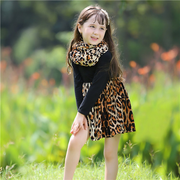 Pettigirl New Girls Princess Dresses With Neckerchief Baby Girl Clothing Dress For Autumnl Kids Clothing GD80727-10F