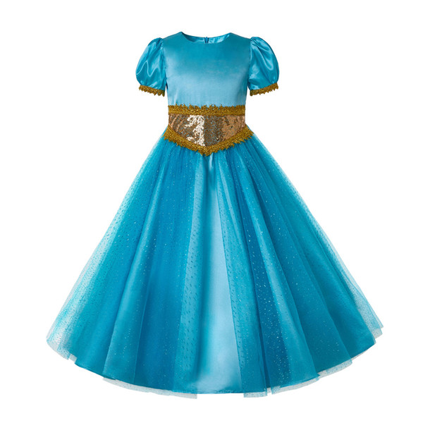 Pettigirl Girls Dress Elegant Princess Tulle Dress With Accessories Decorate Wedding Party Girl Costumes G-DMGD204-G002