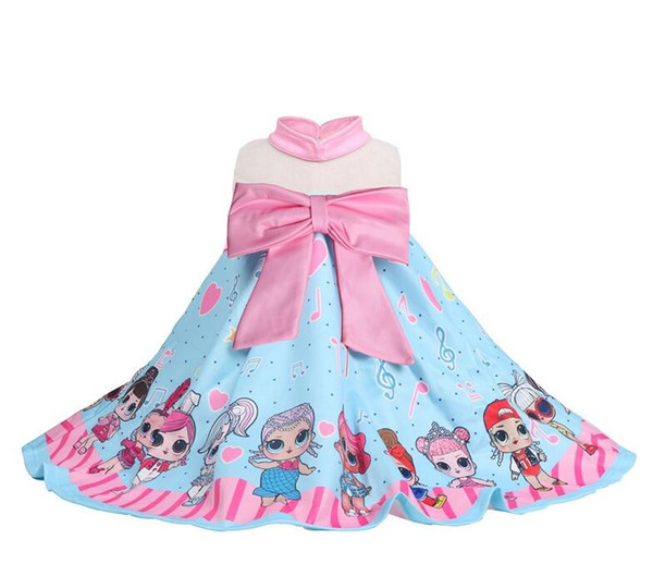 ins hot sales baby girl cotton summer dress lol prints bow dresses children boutique new design dress