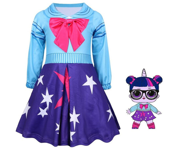 ins hot sales baby girl dress big eyes doll girls princess dress 2019 summer cute kids prints new style dresses