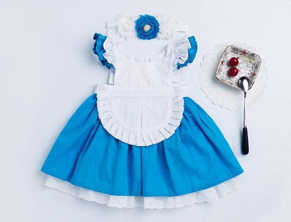 ins hot sales baby girls spring summer dress kids princess boutique dress 100%cotton ruffle boutique dress