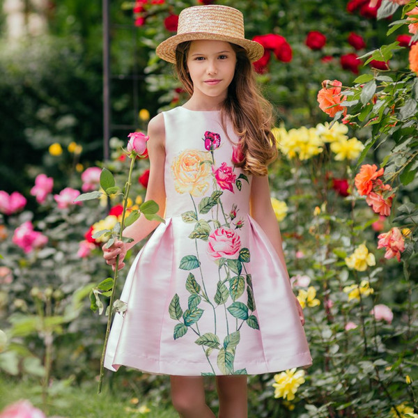 Girl Princess Summer Dress 2019 Brand Kids Flowers Dress for Baby Girl Summer Clothing Baby Dress for Party and Wedding