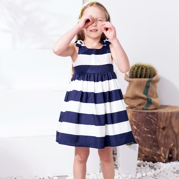 Summer Dress Designer Girl Dress Patterns Printed A-Line Sleeveless Dress High Quality Children Stylish Baby Girl Clothes