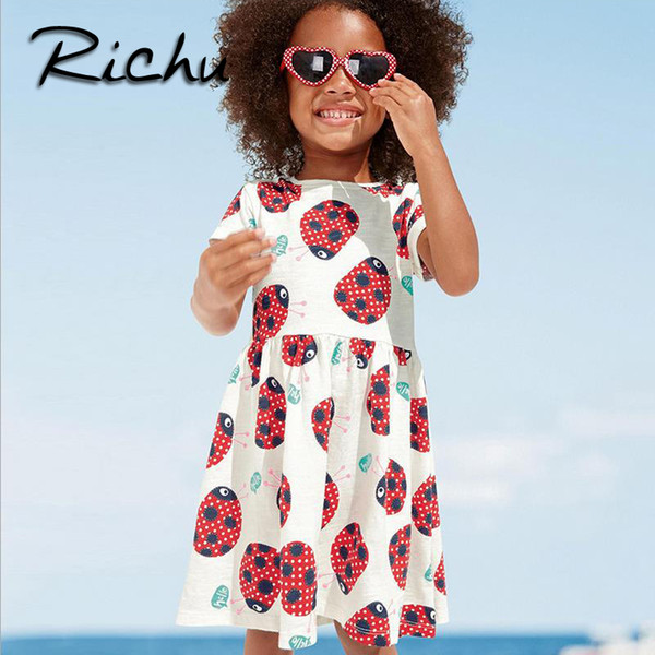 Richu girls clothes summer body suits baby girl infant dress for girls striped High Quality Costume Kid's Dress jumpsuits one piece