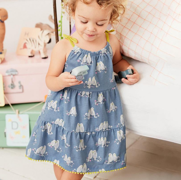 2019 New Arrivals Sea dresses for toddler girls Summer costumes for kids girl clothes dresses baby clothing Tops Mixed Sizes Wholesale