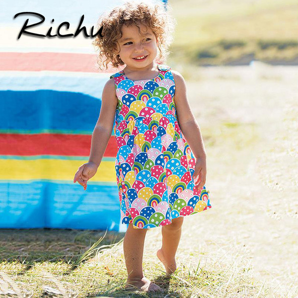 Richu baby clothes dress for girls sleeveless for summer beautiful children dresses christmas costumes for kids animals summer o neck dress