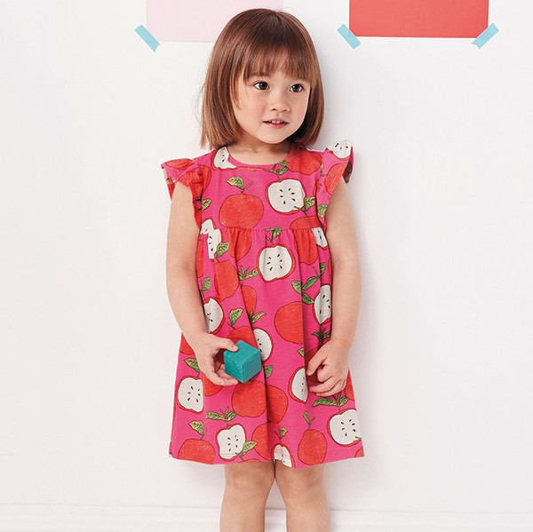 2019 summer new kids designer clothes girls baby girl designer clothe costumes for kids short sleeve beautiful FLOWR children dresses 2-7yrs