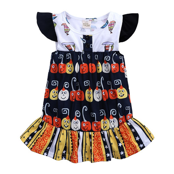 2019 Summer Baby Girl Dress Children Summer One-Piece Dresses Girls Clothes Pumpkin Top Quality Kids Jumpers Blouse Outfits 1-4Years