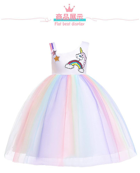 Unicorn Dress For Babys Girl Princess Dress Unicorn Party Girls Easter Kids Dresses For Girls Clothes