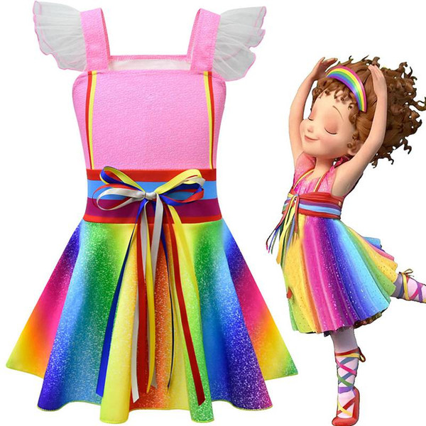 Girls Fancy Nancy Dress 2019 Kids Summer Dresses For Girls Girl Cosplay Dress Girl Cartoon Sleeveless Dress For 100-140cm