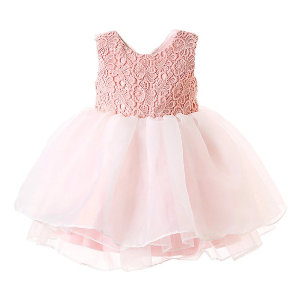 Girls Pink Dress 2019 Kids Party Dresses For Girls Girl Princess Dress Girl Lace Dress For 90-140cm